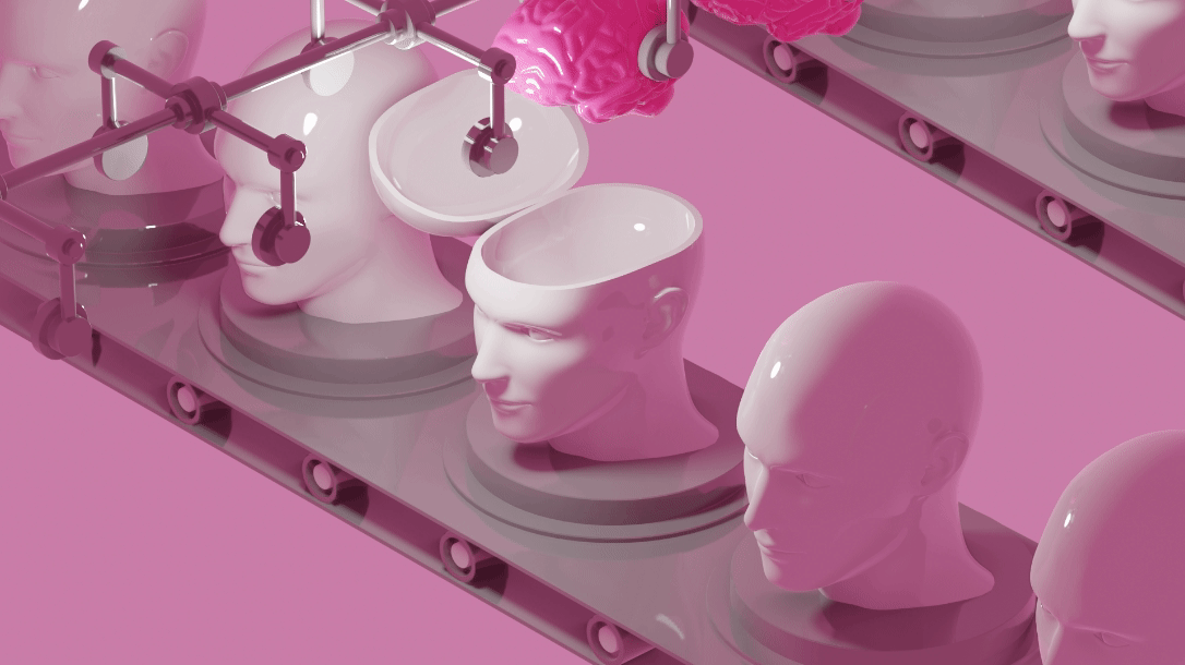 Futuristic neural synthesis animation
